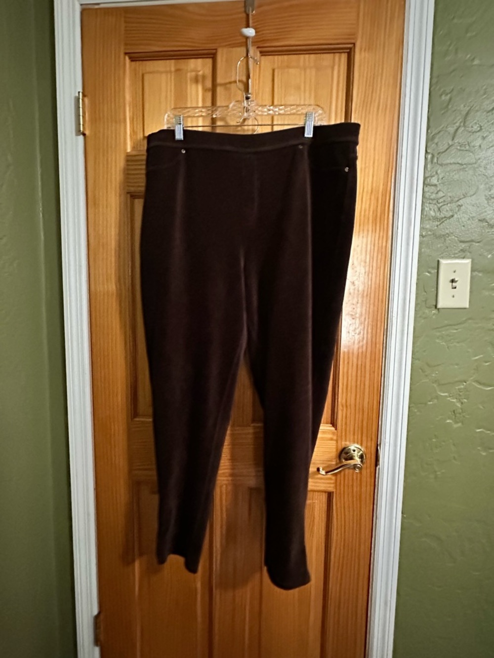 Brown Cordoury  Stretch Pants